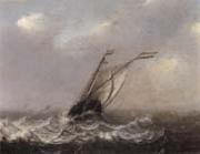 unknow artist a smalschip on choppy seas,other shipping beyond oil painting artist